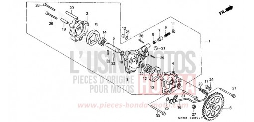 OIL PUMP NX650M de 1991